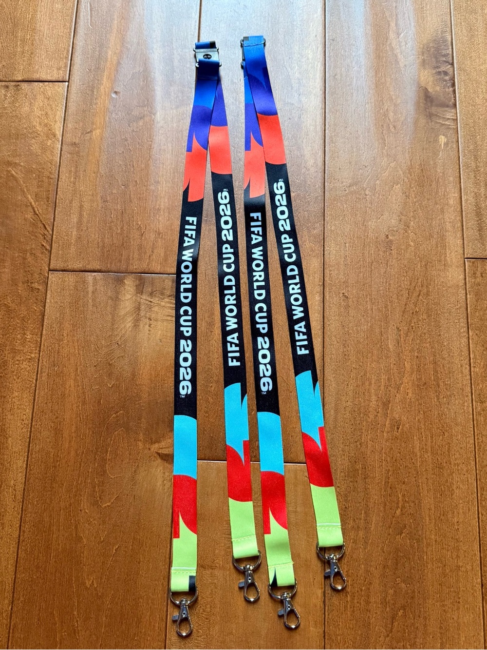FIFA World Cup 2026 Multicolor Lanyard with Clip - lot of 2